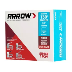 Fastening Tools Arrow T50 3/8 In. Leg X 3/8 In. Crown Galvanized Steel Staples (5,000-Pack) -Tools Shop arrow staples 506ip 44 1000