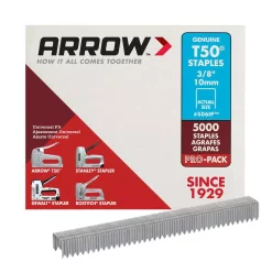 Fastening Tools Arrow T50 3/8 In. Leg X 3/8 In. Crown Galvanized Steel Staples (5,000-Pack) -Tools Shop arrow staples 506ip c3 1000
