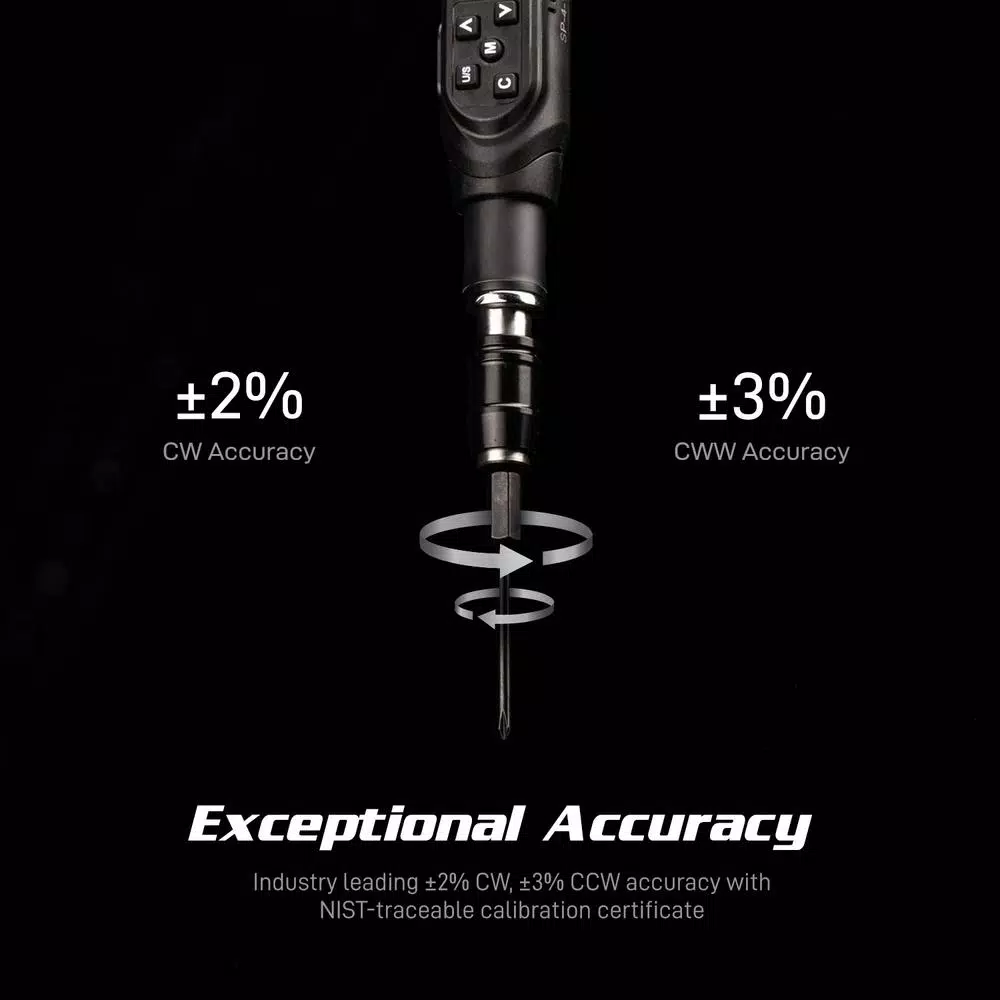 Screwdrivers & Nut Drivers Capri Tools Certified 1.77 In./lbs. To 35.39 In./lbs. Dual Direction Digital Torque Screwdriver 5 Screwdrivers & Nut Drivers Capri Tools Certified 1.77 In./lbs. To 35.39 In./lbs. Dual Direction Digital Torque Screwdriver - Image 3