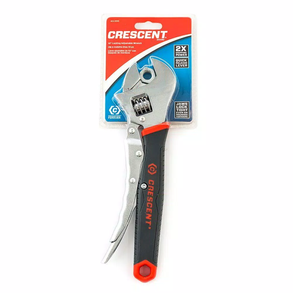Wrenches Crescent 10 In. Locking Adjustable Wrench 4 Wrenches Crescent 10 In. Locking Adjustable Wrench - Image 2