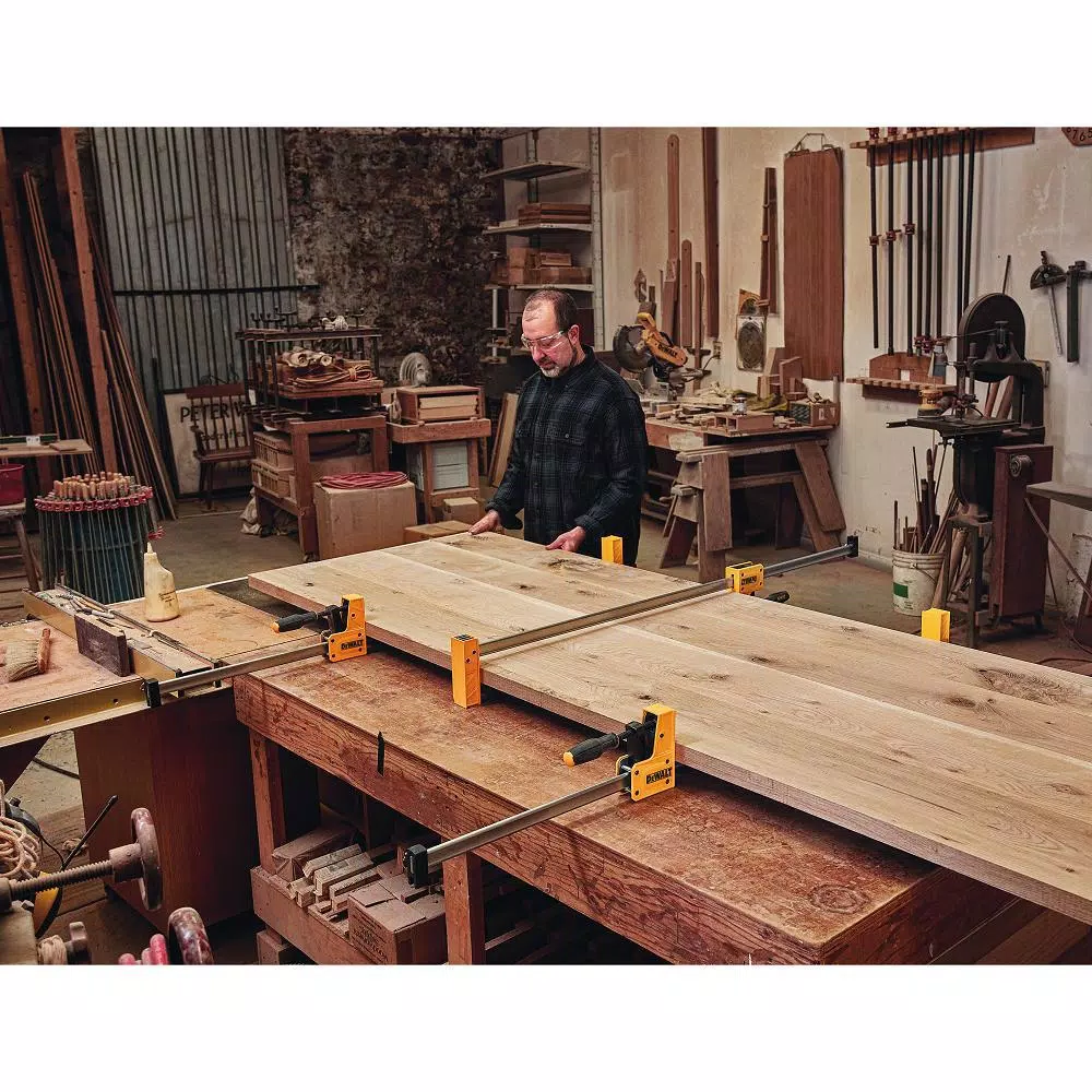 Fastening Tools DEWALT 48 In. 1500 Lb. Parallel Bar Clamp W/3.75 In. Throat Depth 7 Fastening Tools DEWALT 48 In. 1500 Lb. Parallel Bar Clamp W/3.75 In. Throat Depth - Image 5