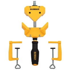 Fastening Tools DEWALT 90-Degree 250 Lb. Angle Clamp W/(2) Table Clamps -Tools Shop dewalt clamps dwht83853 e1 1000
