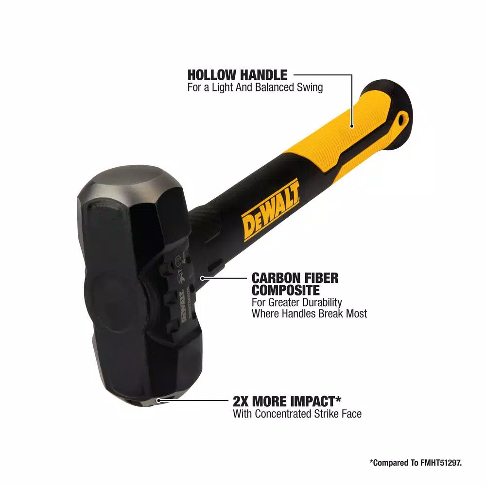 Hammers DEWALT 4 Lb. Engineering Sledge Hammer With 12.2 In. Fiberglass Handle 4 Hammers DEWALT 4 Lb. Engineering Sledge Hammer With 12.2 In. Fiberglass Handle - Image 2
