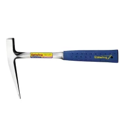 Hammers Estwing 13 Oz. Solid Steel Lightweight Rock Pick With Blue Vinyl Shock Reduction Grip