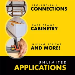 Cutting Tools General Tools Pocket Hole Jig Kit With Screws And Dowels (89-Piece) -Tools Shop general tools jigs 852 44 1000