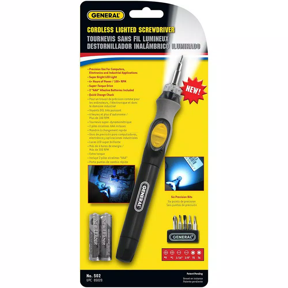 Screwdrivers & Nut Drivers General Tools 10 In. LED Lighted Power Precision Screwdriver 6 Screwdrivers & Nut Drivers General Tools 10 In. LED Lighted Power Precision Screwdriver - Image 4