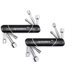 Screwdrivers & Nut Drivers Husky SAE/MM Folding Nut Driver Set (12-Piece)