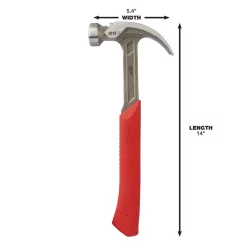 Hammers Milwaukee 20 Oz. Curved Claw Smooth Face Hammer -Tools Shop milwaukee claw hammers 48 22 9080 40 1000