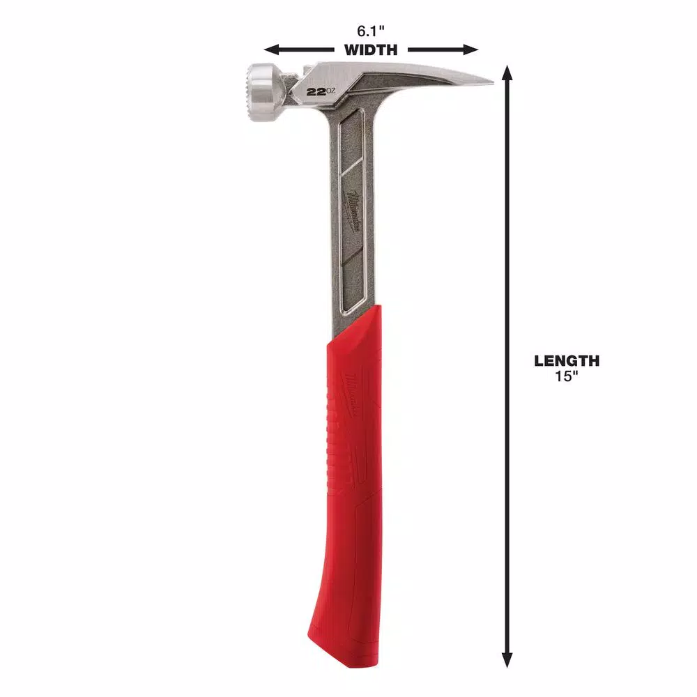 Hammers Milwaukee 22 Oz. Milled Face Framing Hammer With Hammer Loop 5 Hammers Milwaukee 22 Oz. Milled Face Framing Hammer With Hammer Loop - Image 3