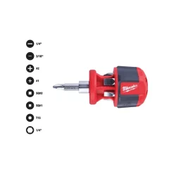 Screwdrivers & Nut Drivers Milwaukee 8-in-1 Compact Multi-Bit Screwdriver