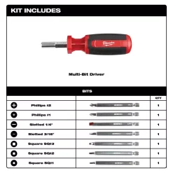 Screwdrivers & Nut Drivers Milwaukee 9-in-1 Square Drive Multi-Bit Screwdriver -Tools Shop milwaukee multi bit screwdrivers 48 22 2132 40 1000