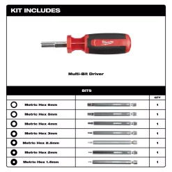 Screwdrivers & Nut Drivers Milwaukee 9-in-1 Metric Hex/Key Drive Multi-Bit Screwdriver -Tools Shop milwaukee multi bit screwdrivers 48 22 2136 40 1000