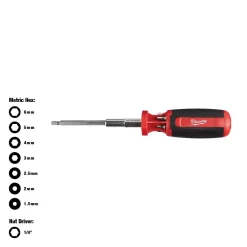 Screwdrivers & Nut Drivers Milwaukee 9-in-1 Metric Hex/Key Drive Multi-Bit Screwdriver