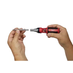 Screwdrivers & Nut Drivers Milwaukee 9-in-1 Square Drive Ratcheting Multi-Bit Screwdriver With 8-in-1 Compact Multi-Bit Screwdriver -Tools Shop milwaukee multi bit screwdrivers 48 22 2322 48 22 2130 4f 1000