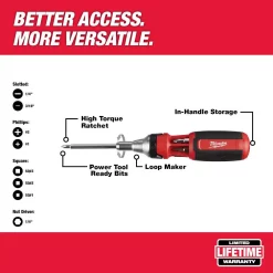 Screwdrivers & Nut Drivers Milwaukee 9-in-1 Square Drive Ratcheting Multi-Bit Screwdriver With 8-in-1 Compact Multi-Bit Screwdriver -Tools Shop milwaukee multi bit screwdrivers 48 22 2322 48 22 2130 a0 1000