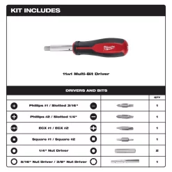 Screwdrivers & Nut Drivers Milwaukee 11-in-1 Multi-Tip Screwdriver With ECX Driver Bits 17 Screwdrivers & Nut Drivers Milwaukee 11-in-1 Multi-Tip Screwdriver With ECX Driver Bits -Tools Shop milwaukee multi bit screwdrivers 48 22 2760 40 1000