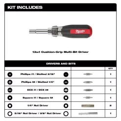 Screwdrivers & Nut Drivers Milwaukee 13-in-1 Multi-Tip Cushion Grip Screwdriver 12 Screwdrivers & Nut Drivers Milwaukee 13-in-1 Multi-Tip Cushion Grip Screwdriver -Tools Shop milwaukee multi bit screwdrivers 48 22 2880 40 1000
