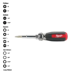 Screwdrivers & Nut Drivers Milwaukee 13-in-1 Multi-Tip Cushion Grip Screwdriver