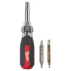 Screwdrivers & Nut Drivers Milwaukee 13-in-1 Multi-Tip Cushion Grip Screwdriver With Schrader Bit -Tools Shop milwaukee multi bit screwdrivers 48 22 2881 c3 1000