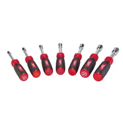Screwdrivers & Nut Drivers Milwaukee SAE Hollow Shaft Nut Driver Set (7-Piece) -Tools Shop milwaukee nut driver sets 48 22 2407 1d 1000
