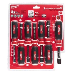 Screwdrivers & Nut Drivers Milwaukee SAE Hollow Shaft Nut Driver Set (7-Piece) -Tools Shop milwaukee nut driver sets 48 22 2407 4f 1000