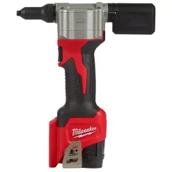 Fastening Tools Milwaukee M12 12-Volt Lithium-Ion Cordless Rivet Tool Kit With (2) 1.5Ah Batteries, Charger And 1000 Lumens M12 Flood Light -Tools Shop milwaukee rivet tools 2550 22 2364 20 fa 1000