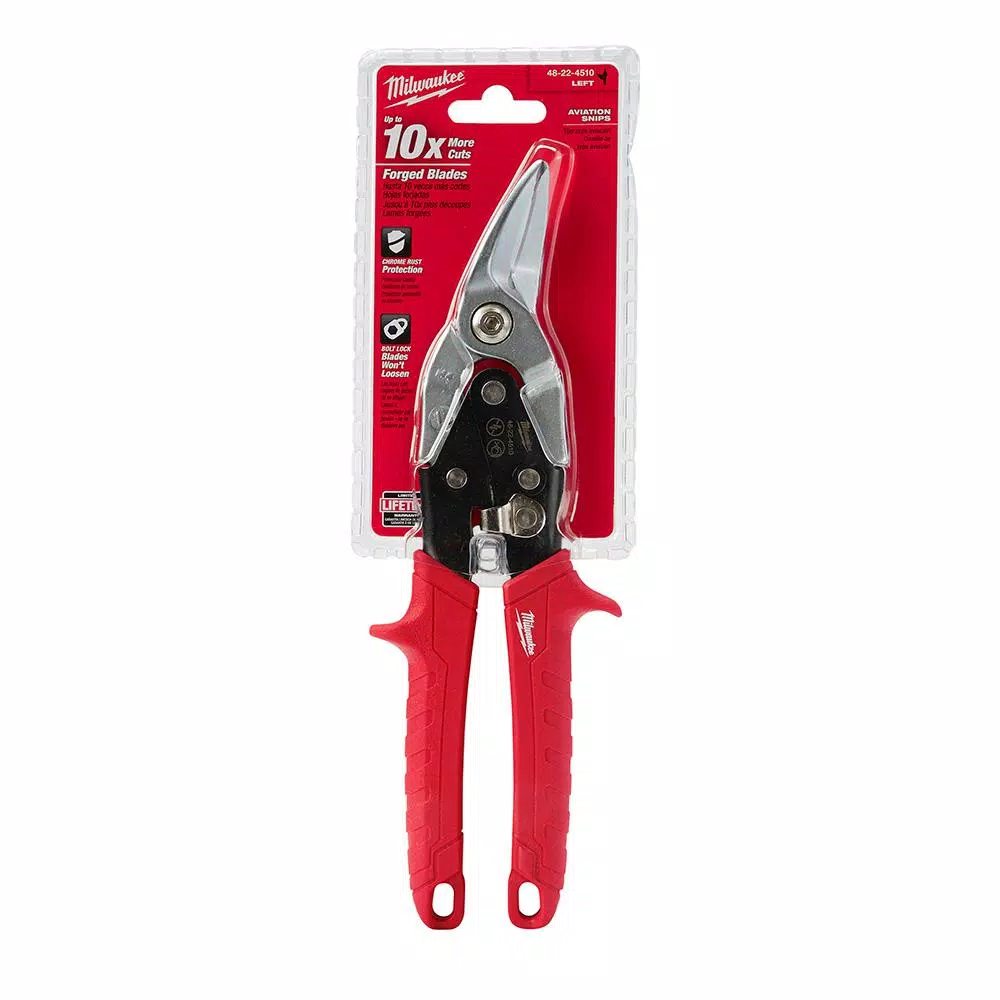 Cutting Tools Milwaukee 10 In. Left-Cut Aviation Snips 8 Cutting Tools Milwaukee 10 In. Left-Cut Aviation Snips - Image 6