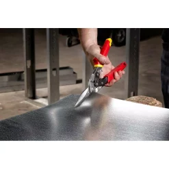 Cutting Tools Milwaukee 10 In. Left-Cut And Right Cut And Straight Cut Angle Aviation Snips (3-Piece) -Tools Shop milwaukee snips 48 22 4511 48 22 4521 48 22 4537 66 1000