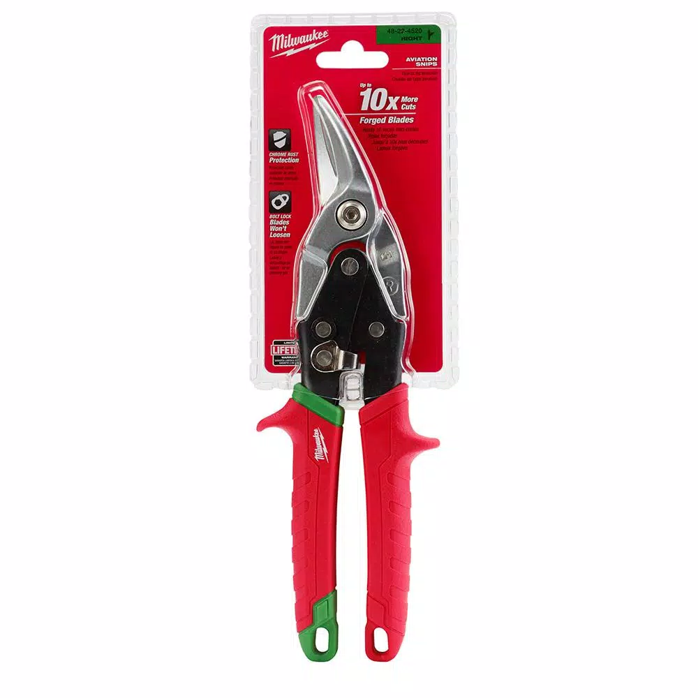 Cutting Tools Milwaukee 10 In. Right-Cut Aviation Snips 8 Cutting Tools Milwaukee 10 In. Right-Cut Aviation Snips - Image 6