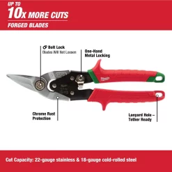 Cutting Tools Milwaukee Left, Right, And Straight Aviation Snips (3-Pack) -Tools Shop milwaukee snips 48 22 4533 40 1000