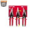 Cutting Tools Milwaukee Left, Right, And Straight Aviation Snips (3-Pack) -Tools Shop milwaukee snips 48 22 4533 64 1000