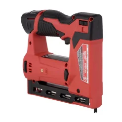 Fastening Tools Milwaukee M12 12-Volt Lithium-Ion Cordless 3/8 In. Crown Stapler Kit W/ (1) 1.5Ah Battery, Charger & Bag -Tools Shop milwaukee staple guns 2447 21 40 1000
