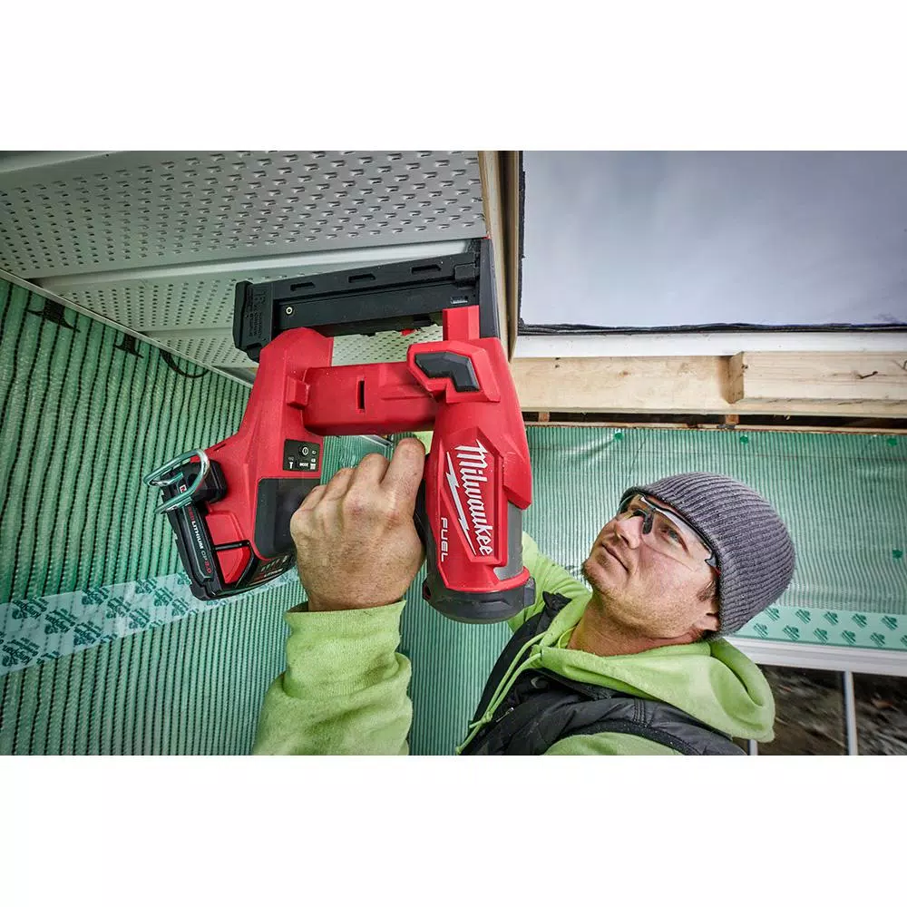 Fastening Tools Milwaukee M18 FUEL 1/4 In. 18-Volt 18-Gauge Lithium-Ion Brushless Narrow Crown Stapler And Clear Performance Safety Glasses 13 Fastening Tools Milwaukee M18 FUEL 1/4 In. 18-Volt 18-Gauge Lithium-Ion Brushless Narrow Crown Stapler And Clear Performance Safety Glasses - Image 11