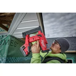 Fastening Tools Milwaukee M18 FUEL 18-Volt Lithium-Ion Brushless Cordless 18-Gauge 1/4 In. Narrow Crown Stapler Kit W/ Battery 2Ah, Charger & Bag -Tools Shop milwaukee staple guns 2749 21ct 1f 1000