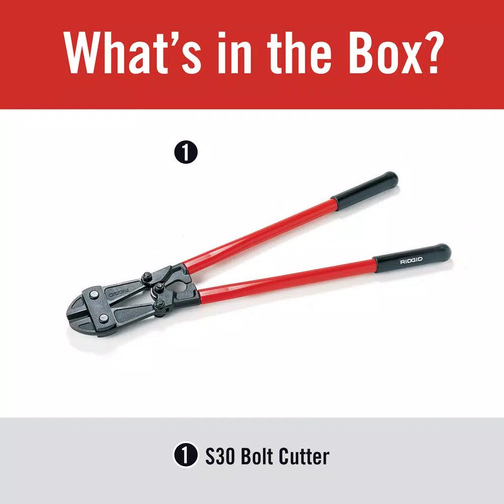 Cutting Tools RIDGID 30 In. Model S30 Heavy-Duty Bolt Cutter 4 Cutting Tools RIDGID 30 In. Model S30 Heavy-Duty Bolt Cutter - Image 2