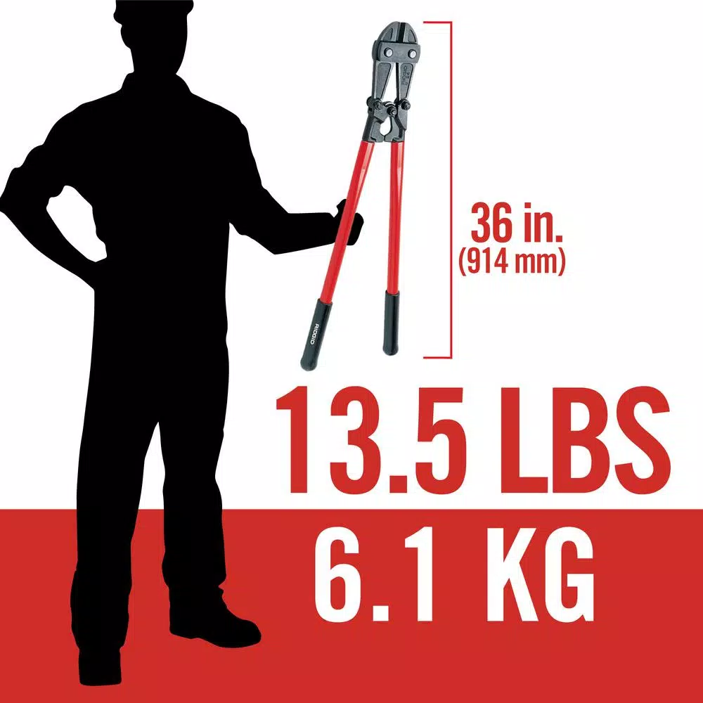 Cutting Tools RIDGID 36 In. Model S36 Heavy-Duty Bolt Cutter 8 Cutting Tools RIDGID 36 In. Model S36 Heavy-Duty Bolt Cutter - Image 6