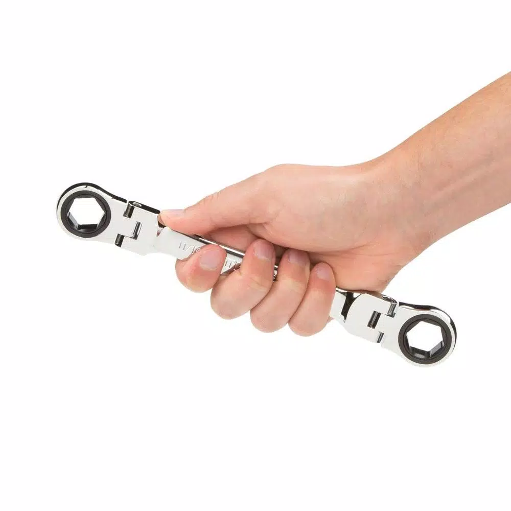 Wrenches TEKTON 11/16 In. X 3/4 In. Flex-Head Ratcheting Box End Wrench 10 Wrenches TEKTON 11/16 In. X 3/4 In. Flex-Head Ratcheting Box End Wrench - Image 8