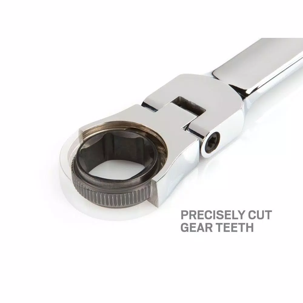 Wrenches TEKTON 11/16 In. X 3/4 In. Flex-Head Ratcheting Box End Wrench 7 Wrenches TEKTON 11/16 In. X 3/4 In. Flex-Head Ratcheting Box End Wrench - Image 5