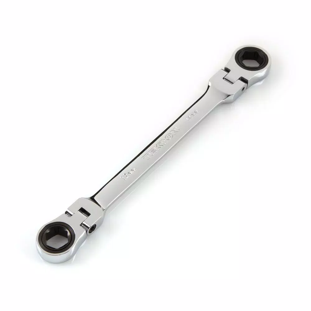Wrenches TEKTON 12 Mm X 14 Mm Flex-Head Ratcheting Box End Wrench 3 Wrenches TEKTON 12 Mm X 14 Mm Flex-Head Ratcheting Box End Wrench