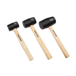 Hammers TEKTON 8, 16, 32 Oz. Wood Handle Rubber Mallet Set (3-Piece)