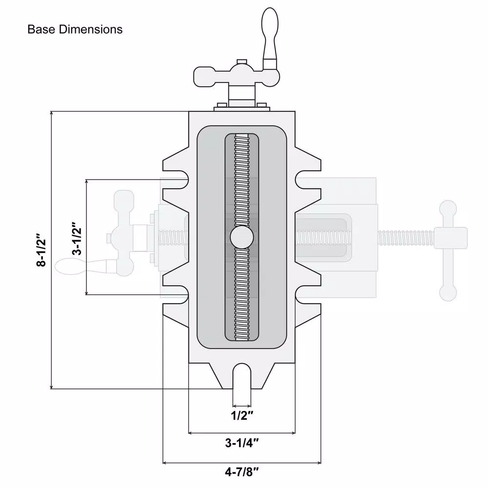 Fastening Tools WEN 3.25 In. Compound Cross Slide Industrial Strength Benchtop And Drill Press Vise 8 Fastening Tools WEN 3.25 In. Compound Cross Slide Industrial Strength Benchtop And Drill Press Vise - Image 6